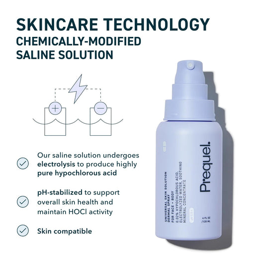 Prequel Skin Universal Hypochlorous Acid Spray – HOCL Face & Body Cleanser, 4oz