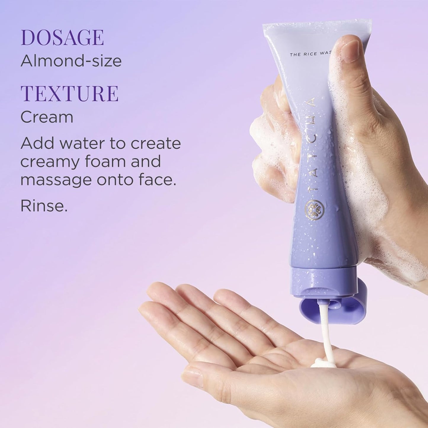 Tatcha The Rice Wash – Soft Cream Facial Cleanser for Radiant, Luminous Skin, 4oz