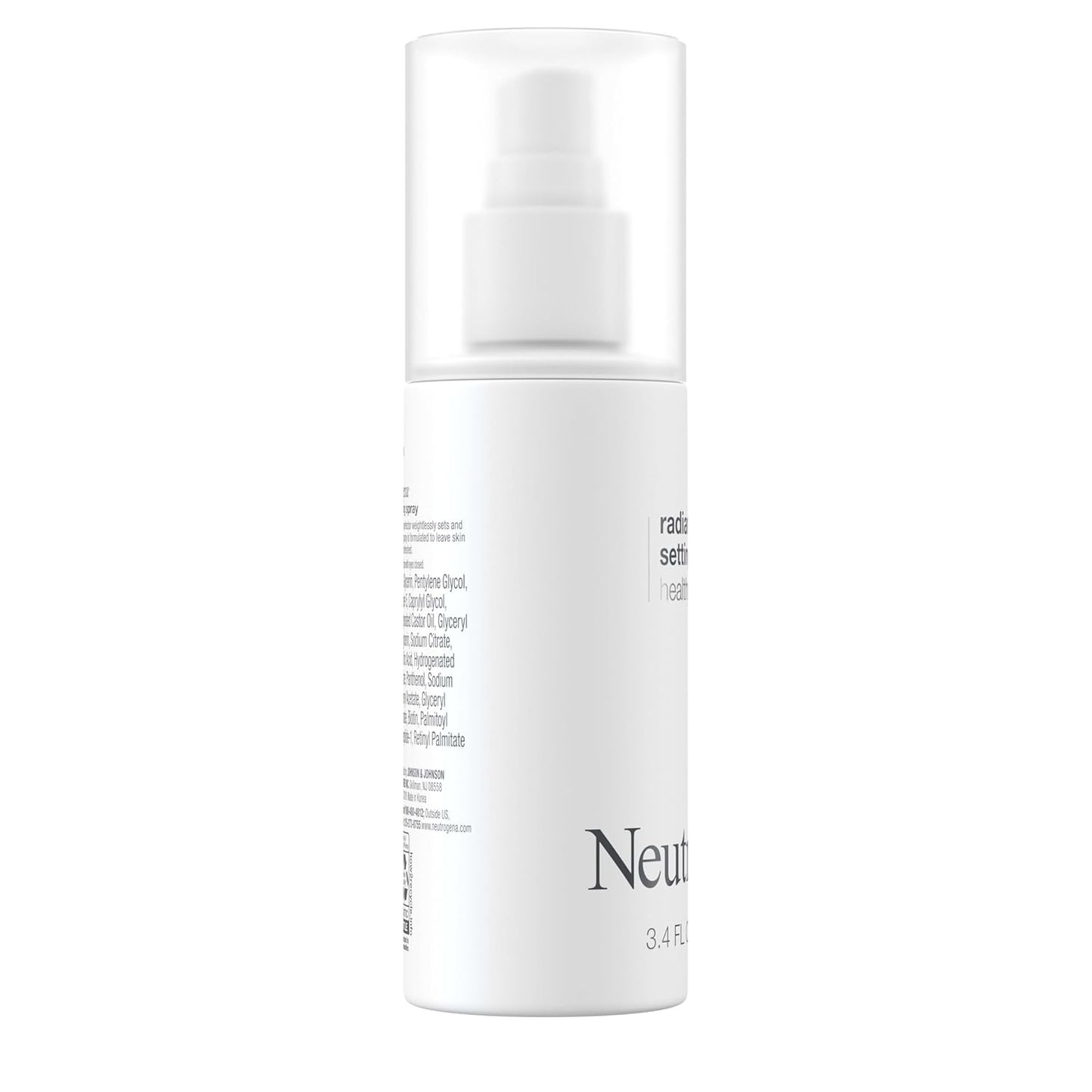Neutrogena Healthy Skin Radiant Setting Spray – Lightweight Makeup Lock Mist with Antioxidants & Peptides for Hydration & Glow – 3.4 fl oz