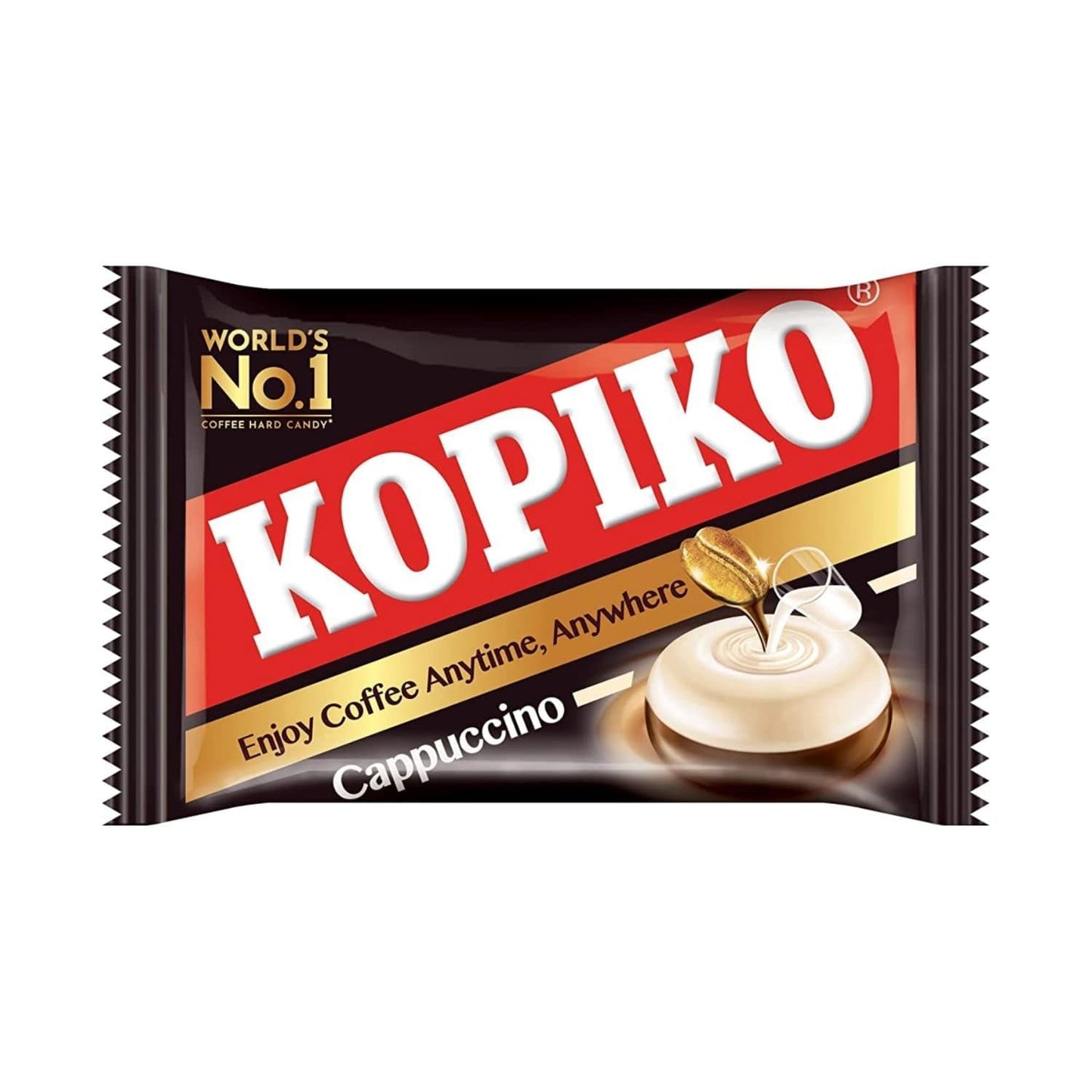 Kopiko Cappuccino Coffee Candy – Creamy Coffee & Milk Flavour Hard Candy | Pack of 2 × 175g (Imported, Vegetarian)