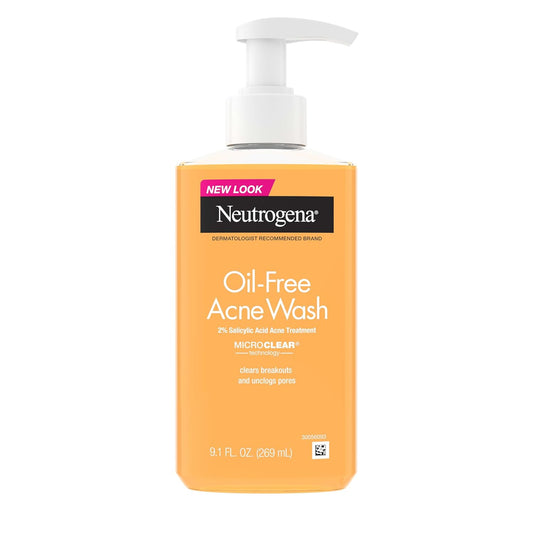 Neutrogena Oil-Free Acne Face Wash with 2% Salicylic Acid – 9.1 fl. oz