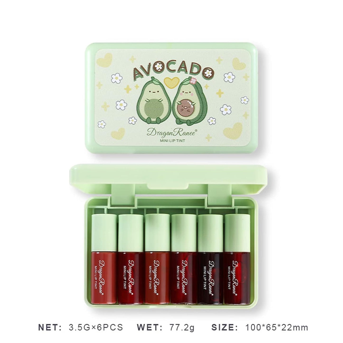 6 Colors Korean Velvet Lip Tint Stain Set – Mini Liquid Lipstick & Gloss, Long-Lasting, Waterproof & Moisturizing Lip Makeup