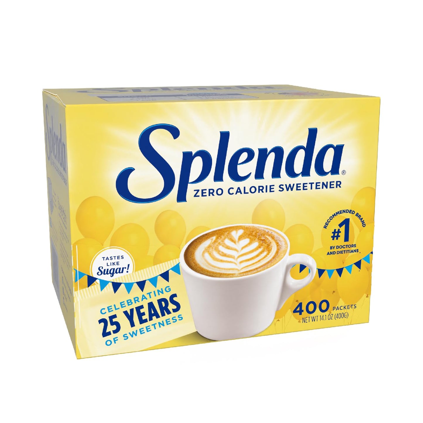 Splenda No Calorie Sweetener 400 Packets – Zero Calorie Sugar Substitute (Imported)