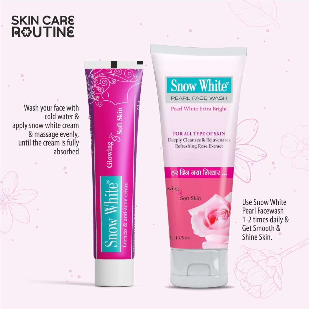 OLEFIA Snow White Night Cream Pack of 2 | Fairness, Acne & Anti-Aging Care