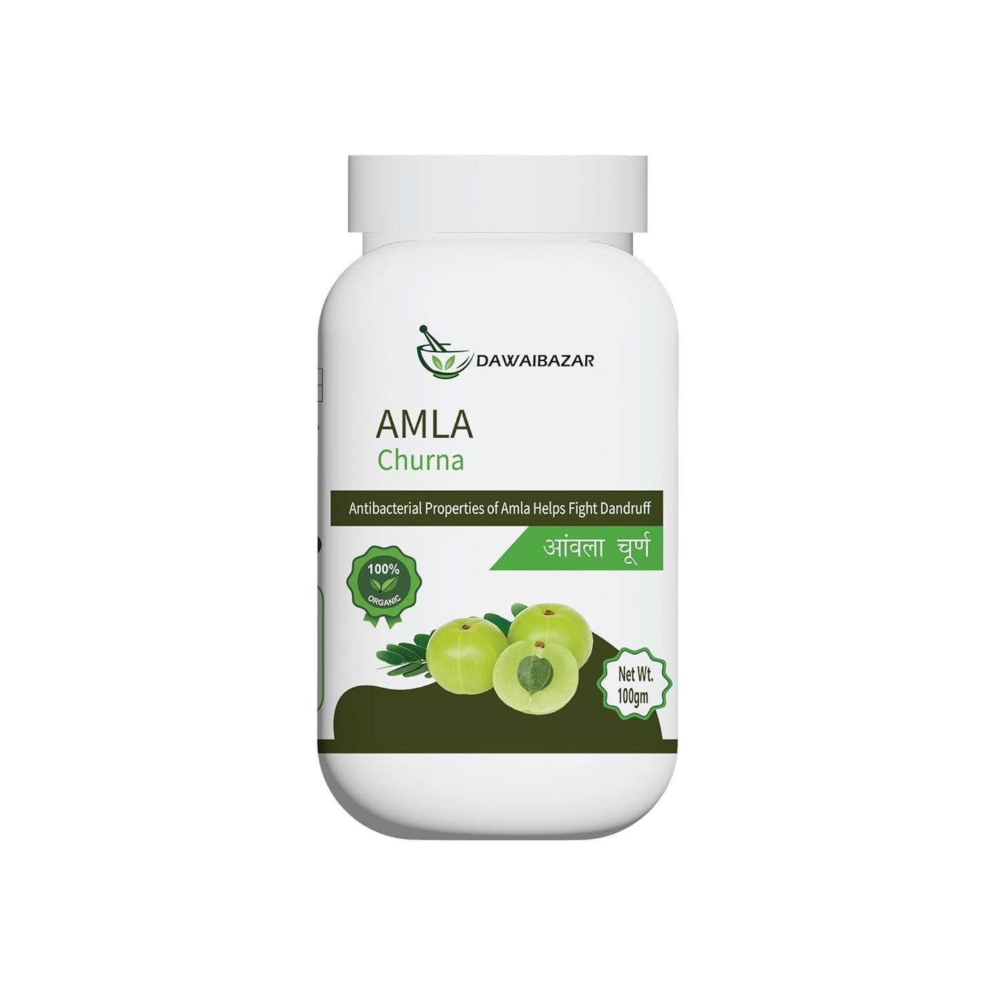 Dawaibazar Amla Churna – 100% Organic Herbal Powder for Hair & Dandruff Control (Pack of 2 x 100g)