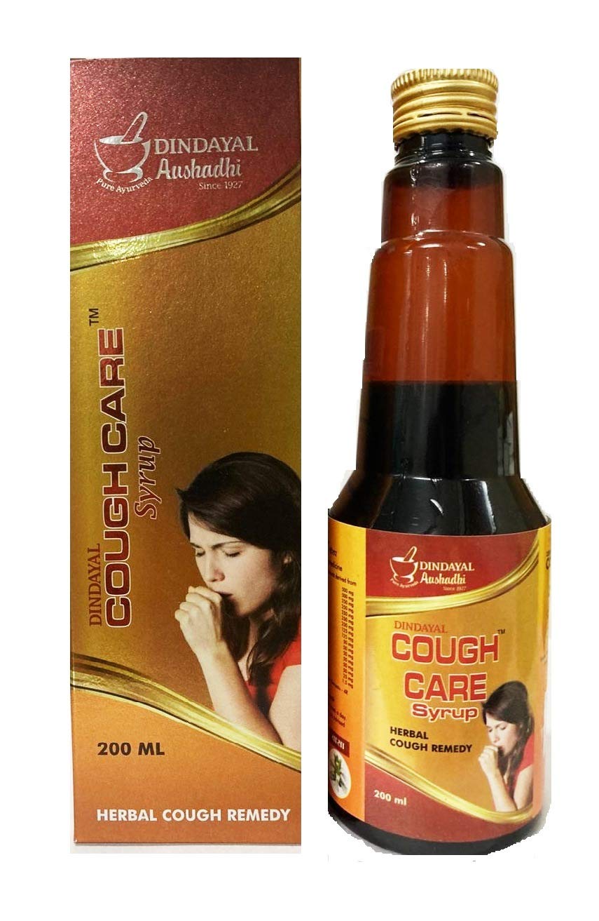 Dindayal Coughcare Syrup – 200ml | Ayurvedic Herbal Syrup for Dry & Wet Cough Relief