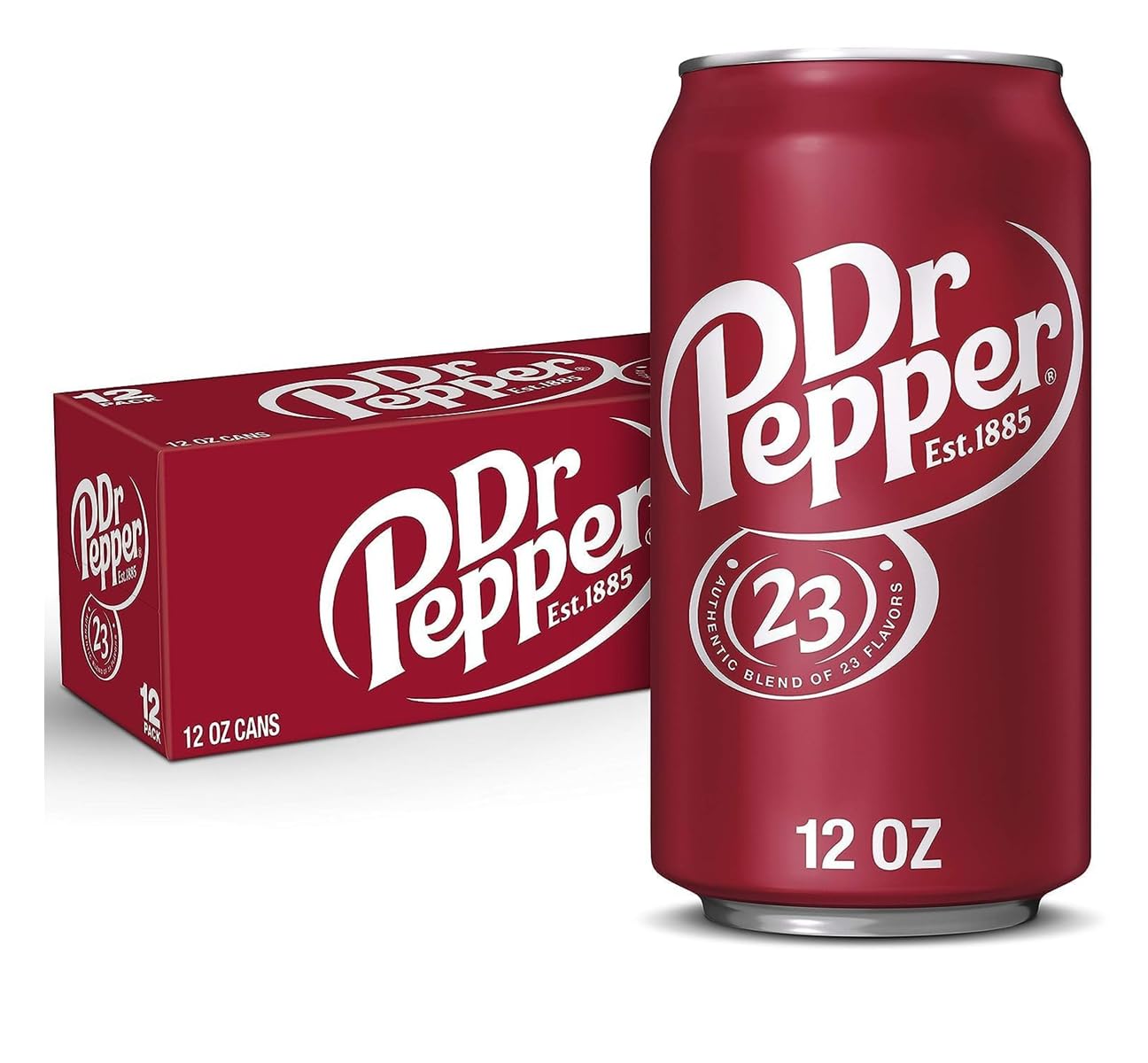 Dr. Pepper Original Classic Soda – 23 Flavour Blend Carbonated Drink 330ml Each Pack of 8 (Imported)
