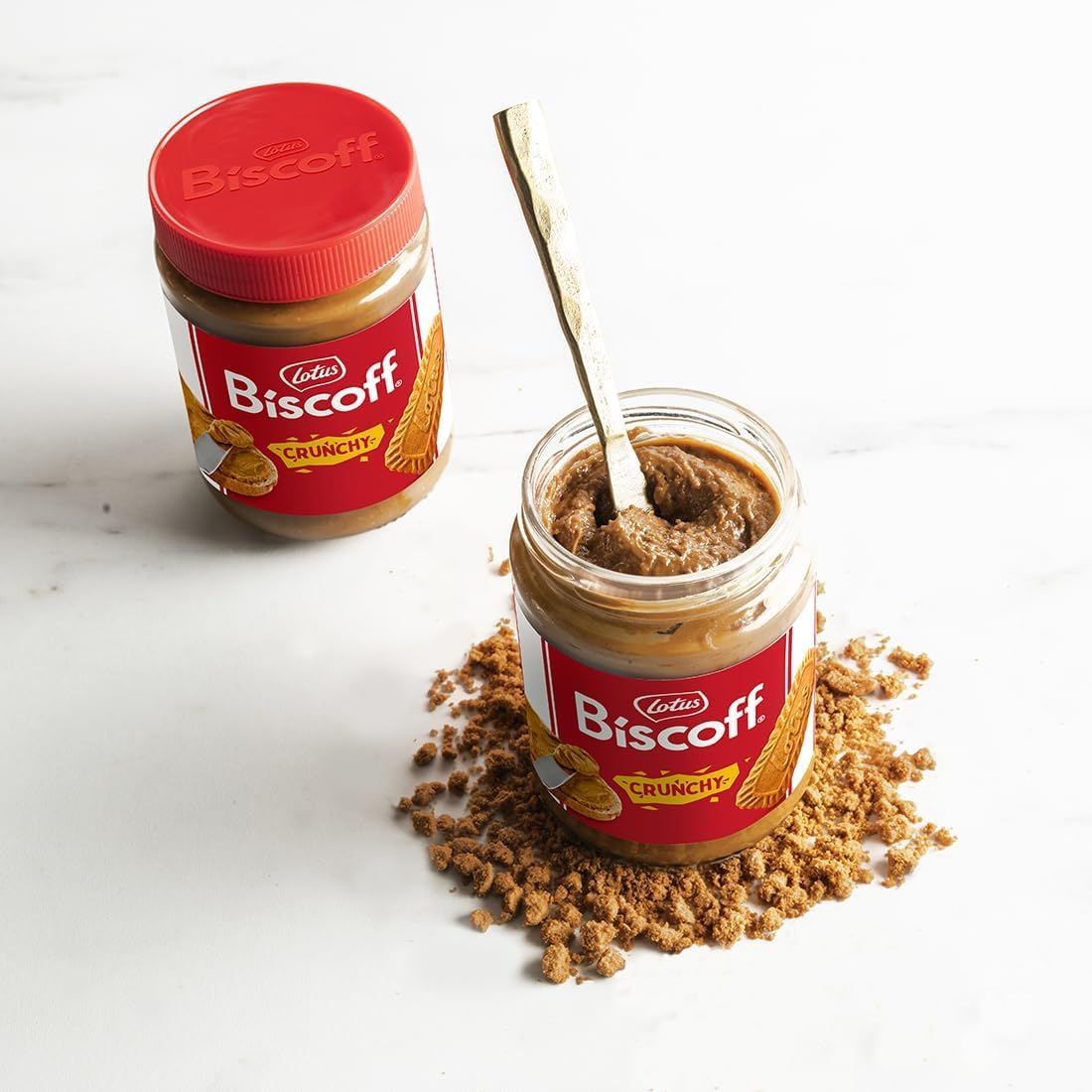 Lotus Biscoff Crunchy Spread 380g | Made from Original Caramelised Biscuits | Imported from Belgium