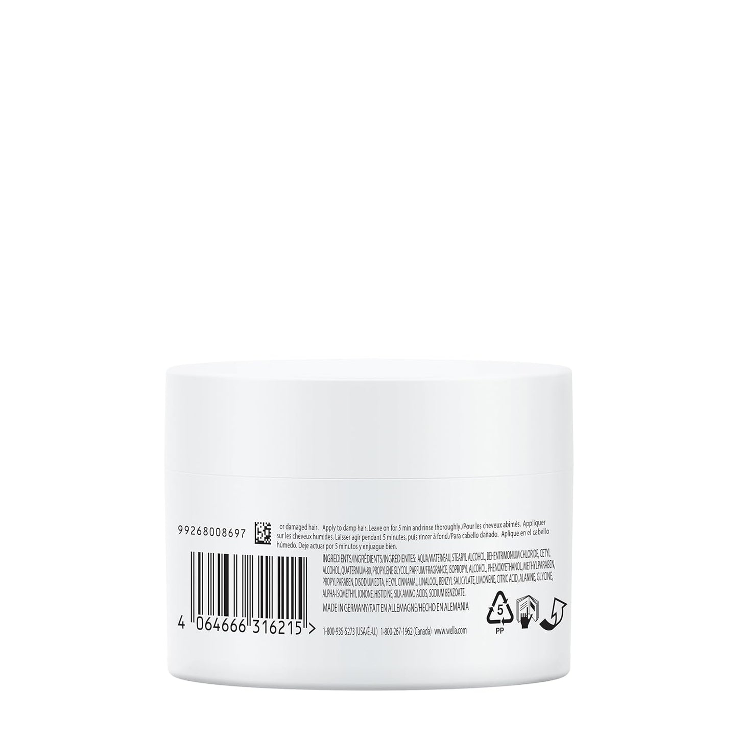 Wella Professionals Fusion Intense Repair Hair Mask – Strengthen & Protect Damaged Hair with Silk Amino Acids – 5.07 oz