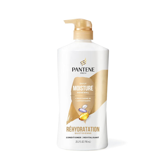 Pantene Daily Moisture Renewal Shampoo & Conditioner Set + Miracle Rescue Shot – 72-Hour Hydration & Softness for All Hair Types (52.8 oz)