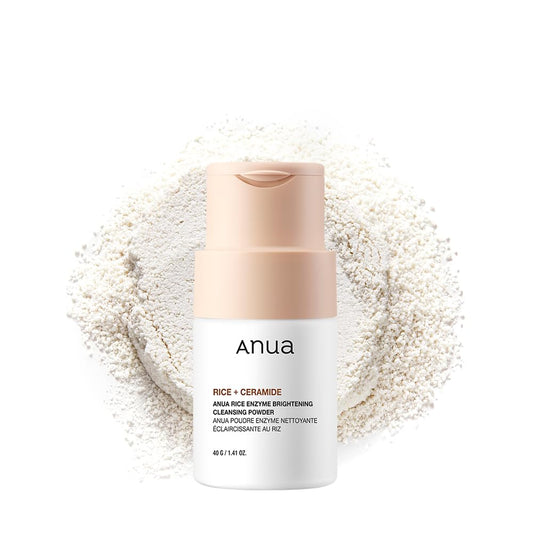 ANUA Rice Enzyme Brightening Cleansing Powder – Gentle Exfoliating Face Wash & Rice Mask for Radiant Skin (40g)