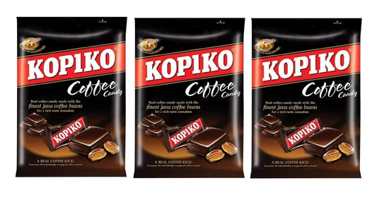 Kopiko Coffee Candy – Rich Coffee Flavor Hard Candy, 175g x 3 Packs (Imported)