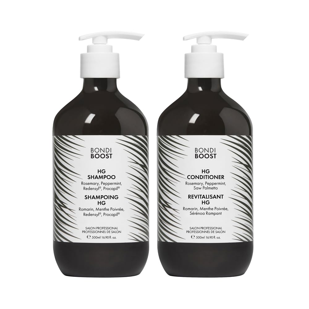 BondiBoost HG Anti-Thinning Shampoo & Conditioner Set – Clinically Proven for Fuller, Thicker Hair – Rosemary, Procapil & Redensyl – Sulfate-Free, 16.9 oz Each