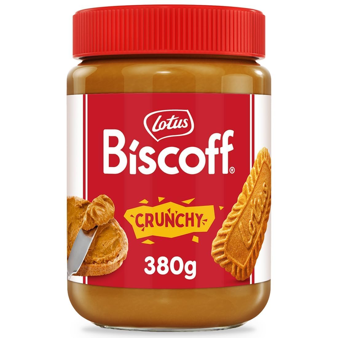 Lotus Biscoff Crunchy Spread – Made from Original Caramelised Biscuits 380g (Imported from Belgium)