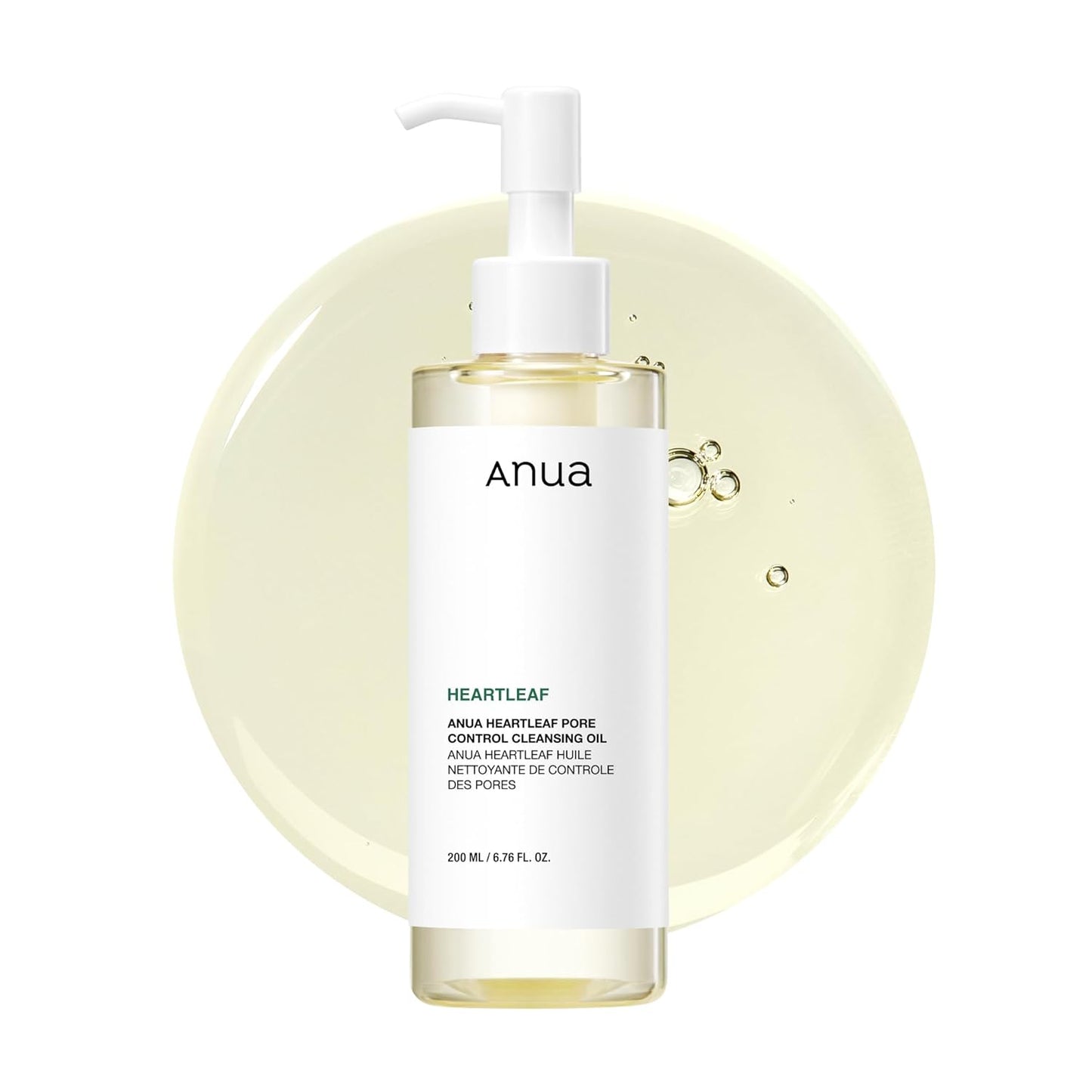 Anua Heartleaf Pore Control Cleansing Oil | Gentle Makeup & Blackhead Remover | Korean Double Cleanser for All Skin Types (200ml / 6.76 fl oz)