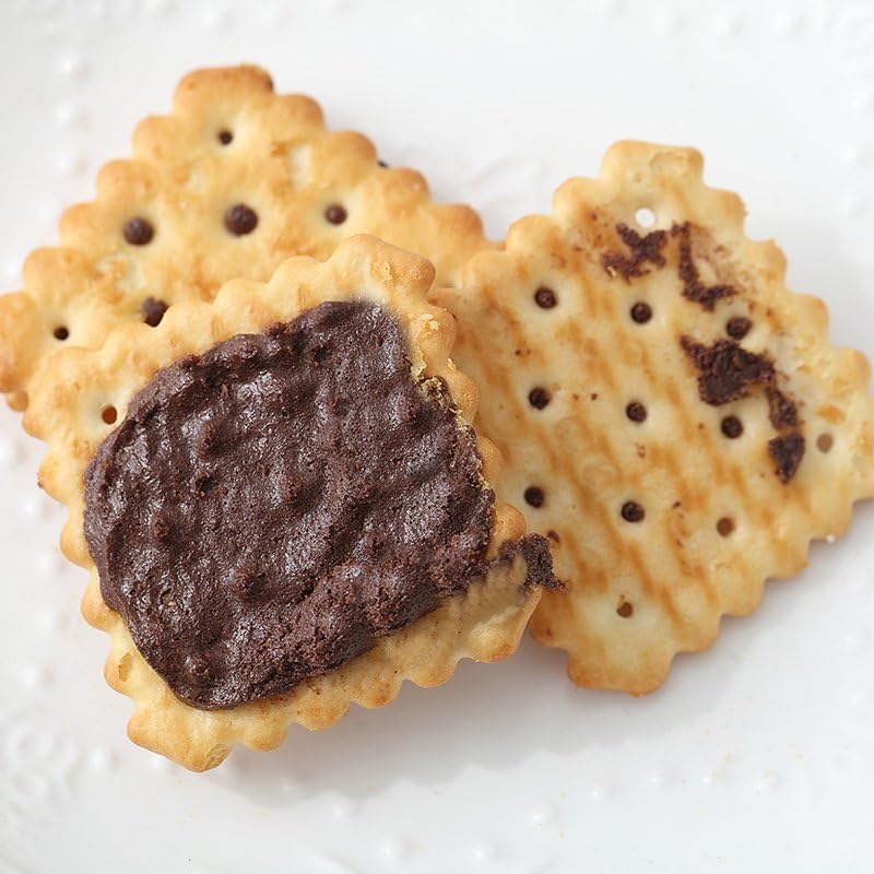 Julie’s Le-mond Chocolate Hazelnut Puff Sandwich Biscuits – Crispy & Creamy Snack 180g (Imported)