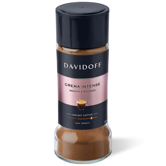 Davidoff Crema Intense Instant Coffee – 100% Arabica, Smooth & Rounded Flavor, Medium Dark Roast, 90g (Imported from Germany)