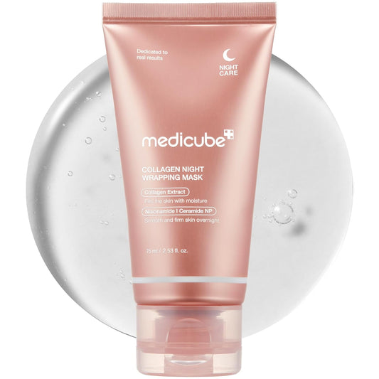 Medicube Collagen Overnight Peel-Off Facial Mask – Firming, Hydrating & Anti-Aging Korean Skincare (75ml)