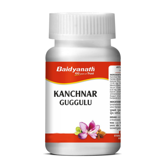 Baidyanath Kanchnar Guggulu – 160 Tablets | An Ayurvedic Formulation | Helpful in Hormonal imbalance, Joint Pains and Eliminate Toxins