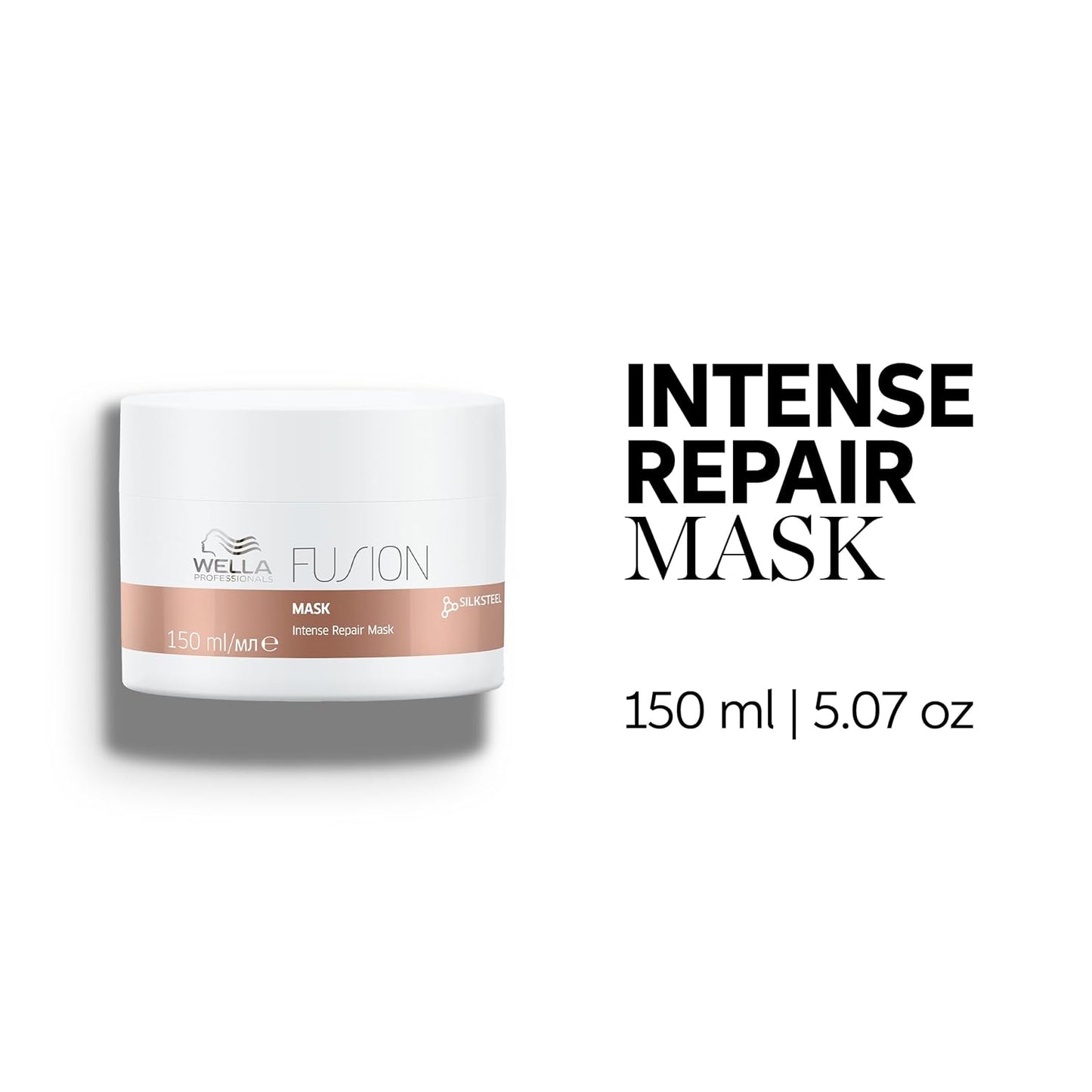 Wella Professionals Fusion Intense Repair Hair Mask – Strengthen & Protect Damaged Hair with Silk Amino Acids – 5.07 oz