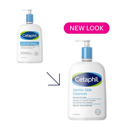 Cetaphil Gentle Skin Cleanser for Dry to Normal Sensitive Skin – Hydrating, Fragrance-Free, Non-Foaming Face Wash, 20oz