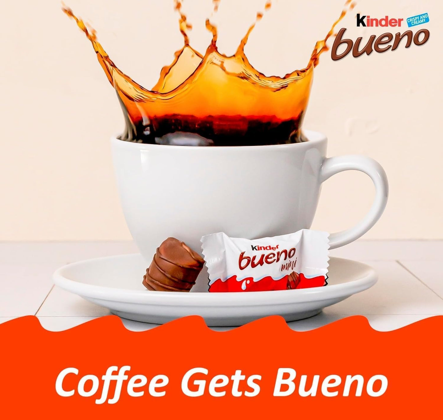 Kinder Bueno Mini Chocolate – Creamy Hazelnut Filled Wafer Bites (108g, Imported from Italy)