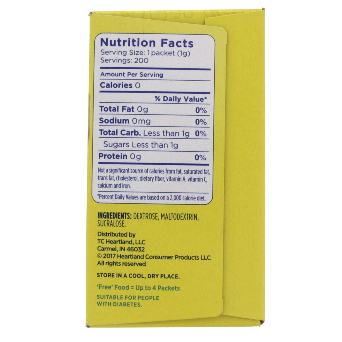 Splenda No Calorie Sweetener | 200 Individual Packets (200 x 1g) | Zero Calorie Sugar Substitute 200g (Imported, Vegetarian)