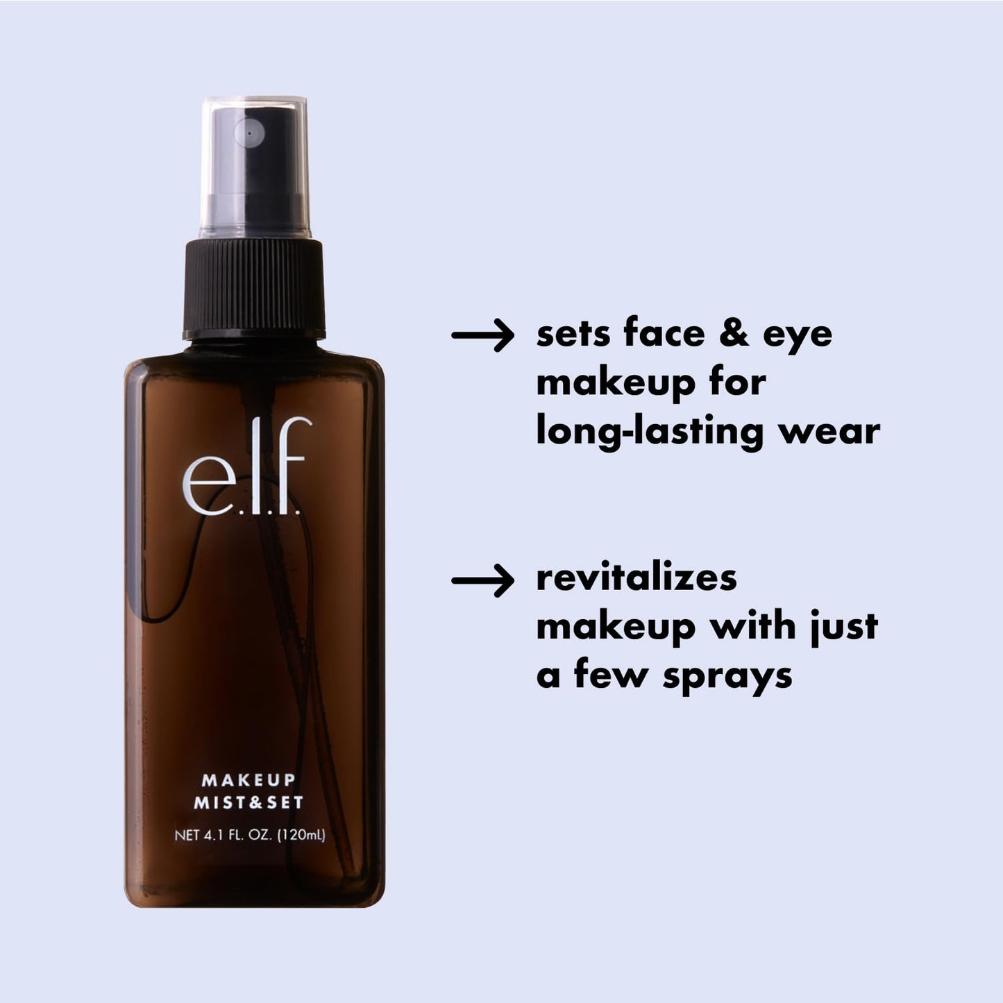 e.l.f. Makeup Mist & Set – Hydrating Setting Spray with Aloe & Vitamins, 4.05 fl oz