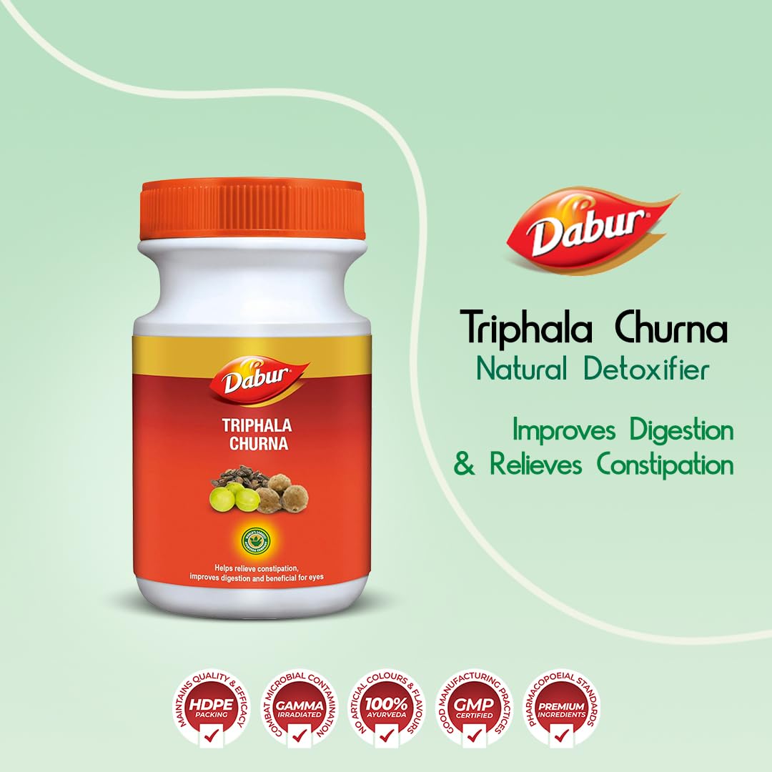 Dabur Triphala Churna Ayurvedic Powder for Digestion & Detox – 500g