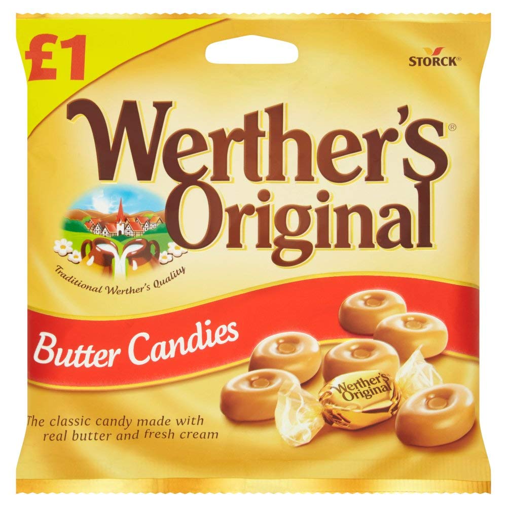 Werther’s Original Butter Candies 110g – Creamy Caramel Toffee, Vegetarian