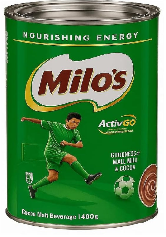 Milo’s Cocoa Malt Energy Drink Powder – Nourishing Malt, Milk & Cocoa Blend, 400g Imported