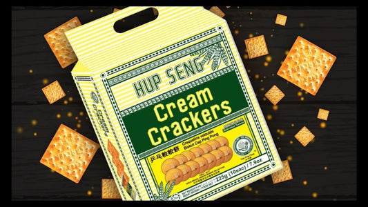 Hup Seng Original Cream Crackers – Classic Light & Crunchy Baked Biscuits 400g (Imported from Malaysia)