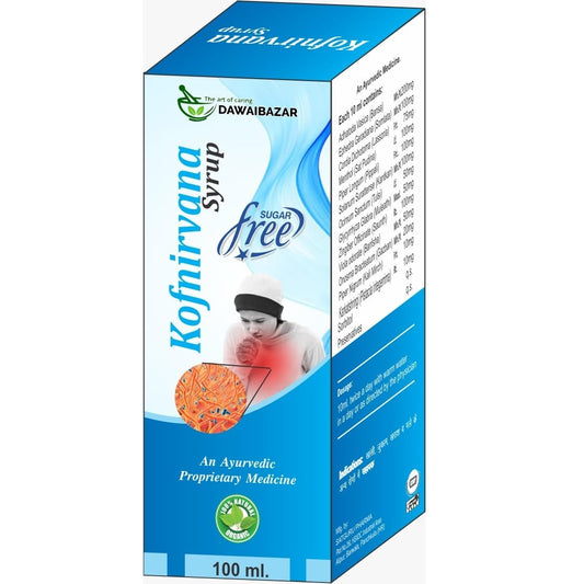 Kofnirvana Sugar-Free Ayurvedic Syrup – Relief from Cough, Cold & Throat Irritation (100ml x Pack of 2)