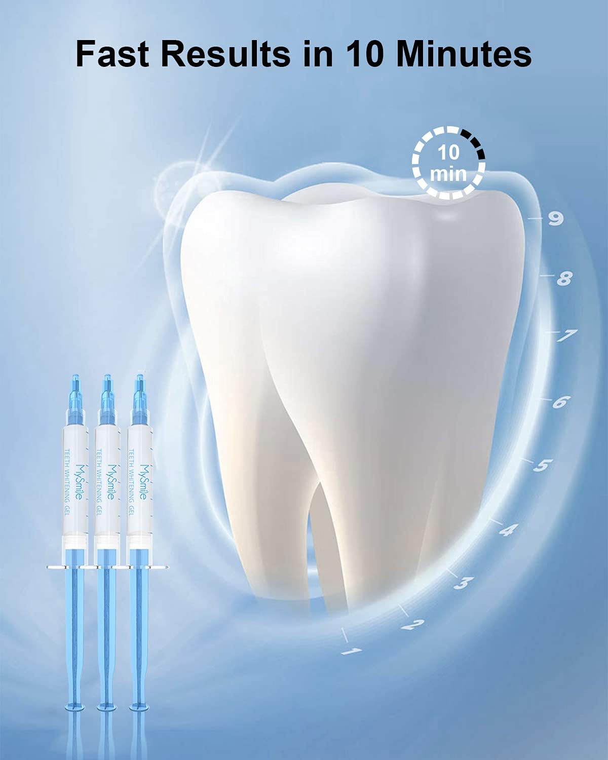 Bolígrafos de gel blanqueadores MySmile: paquete de 3 para dientes sensibles, resultados rápidos