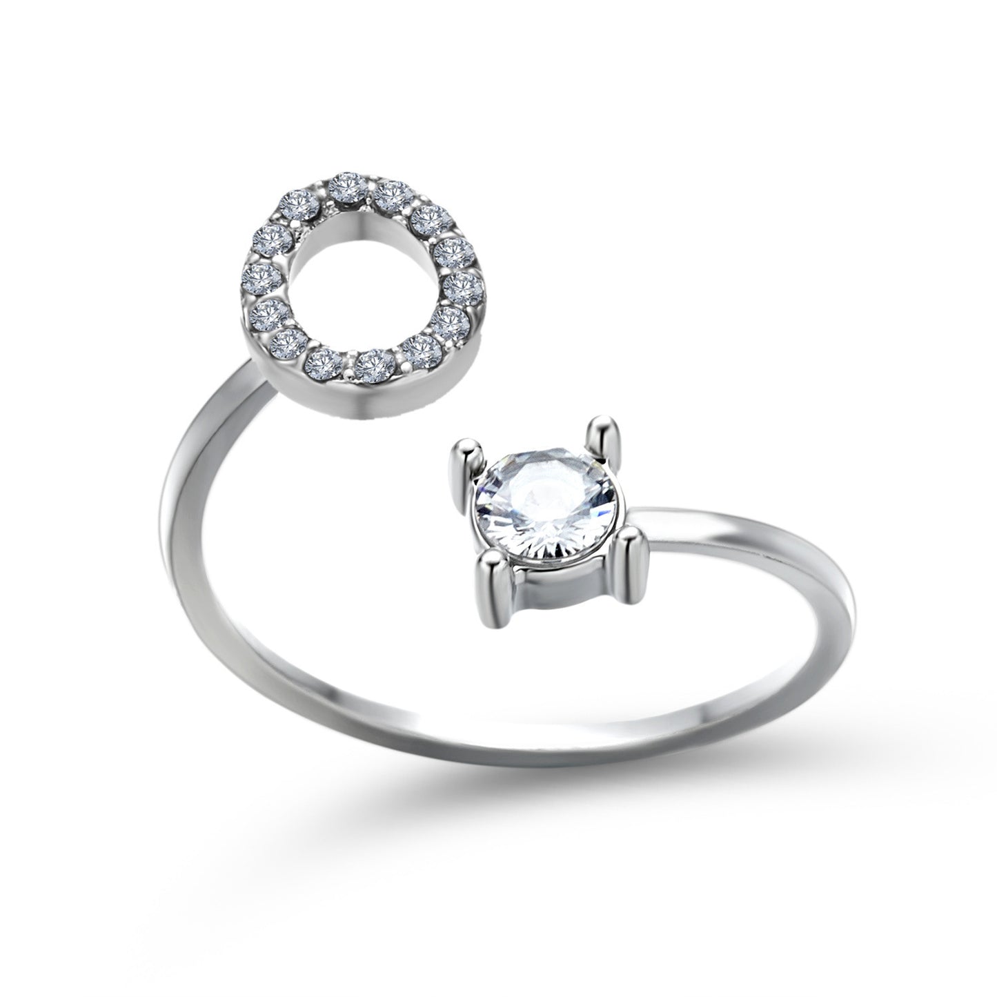 New Design Adjustable 26 Initial Letter Ring Fashion Jewelry For Women Simple Elegant Jewelry - LUXURY GLOW