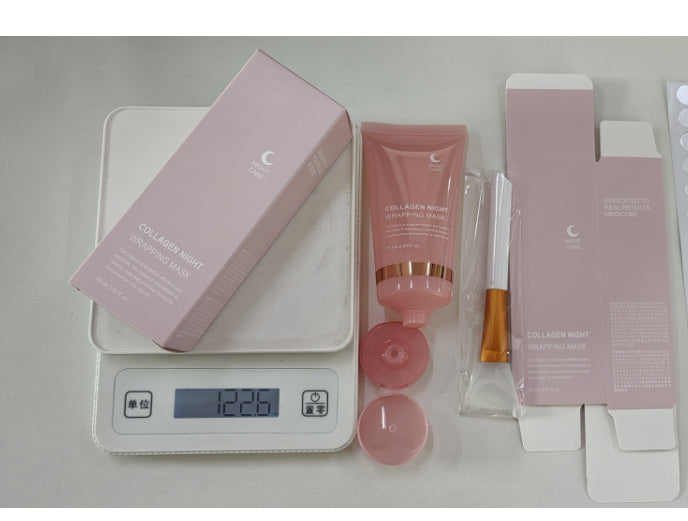 قناع تغليف ليلي بالكولاجين من LuxuryGlow - قناع لشد البشرة وترطيبها ومضاد للتجاعيد