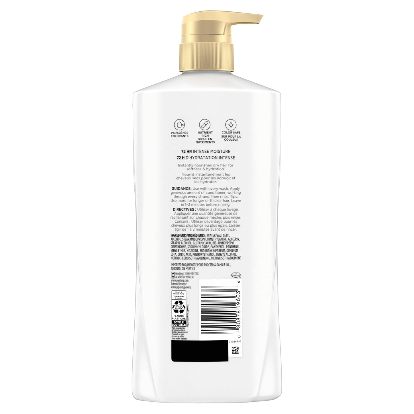 Pantene Daily Moisture Renewal Shampoo & Conditioner Set + Miracle Rescue Shot – 72-Hour Hydration & Softness for All Hair Types (52.8 oz)