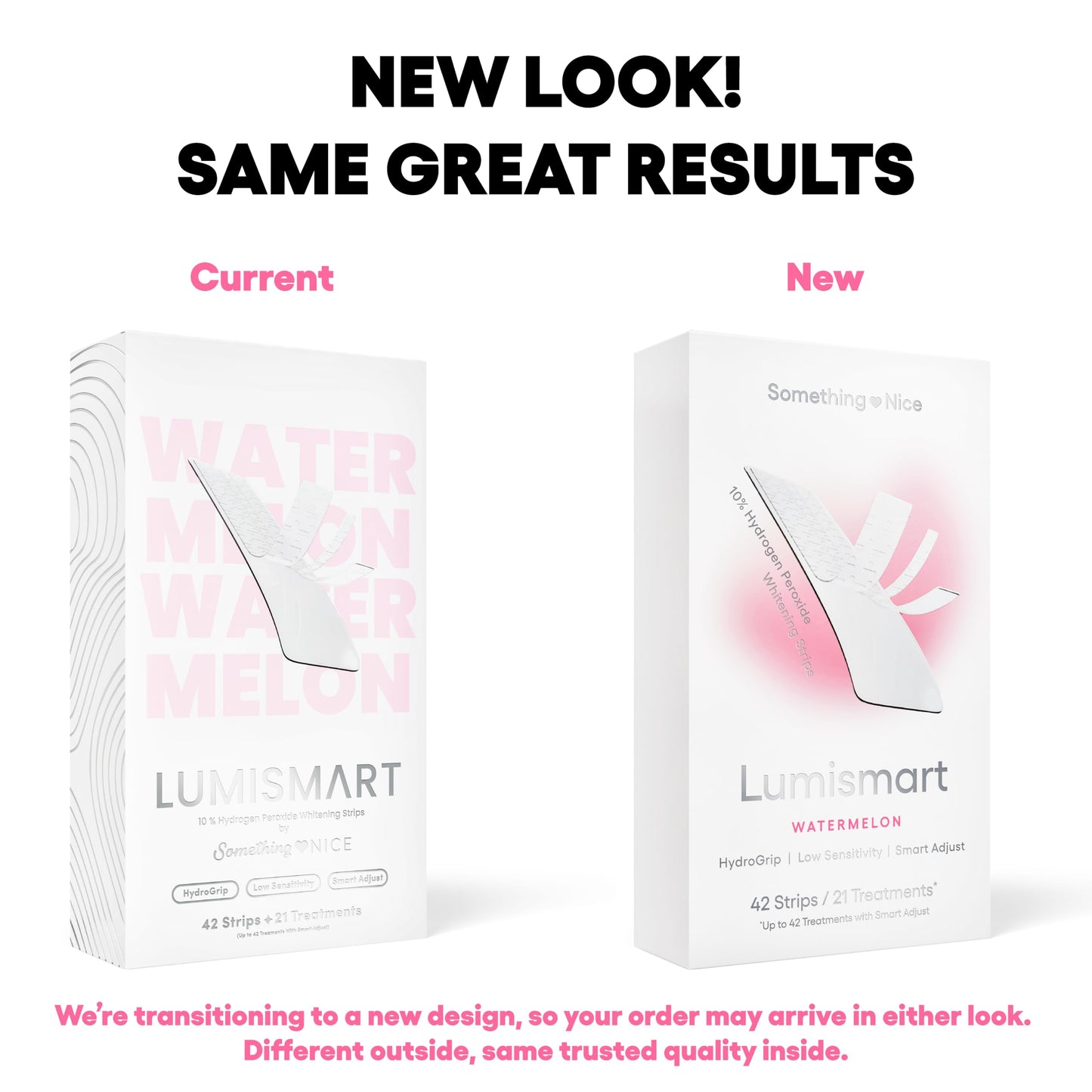 Something Nice Lumismart Whitening Strips - Dentist-Designed, Enamel Safe, up to 42 Treatments with Smart Adjust - Teeth Whitening Strips in Mint for Sensitive Teeth