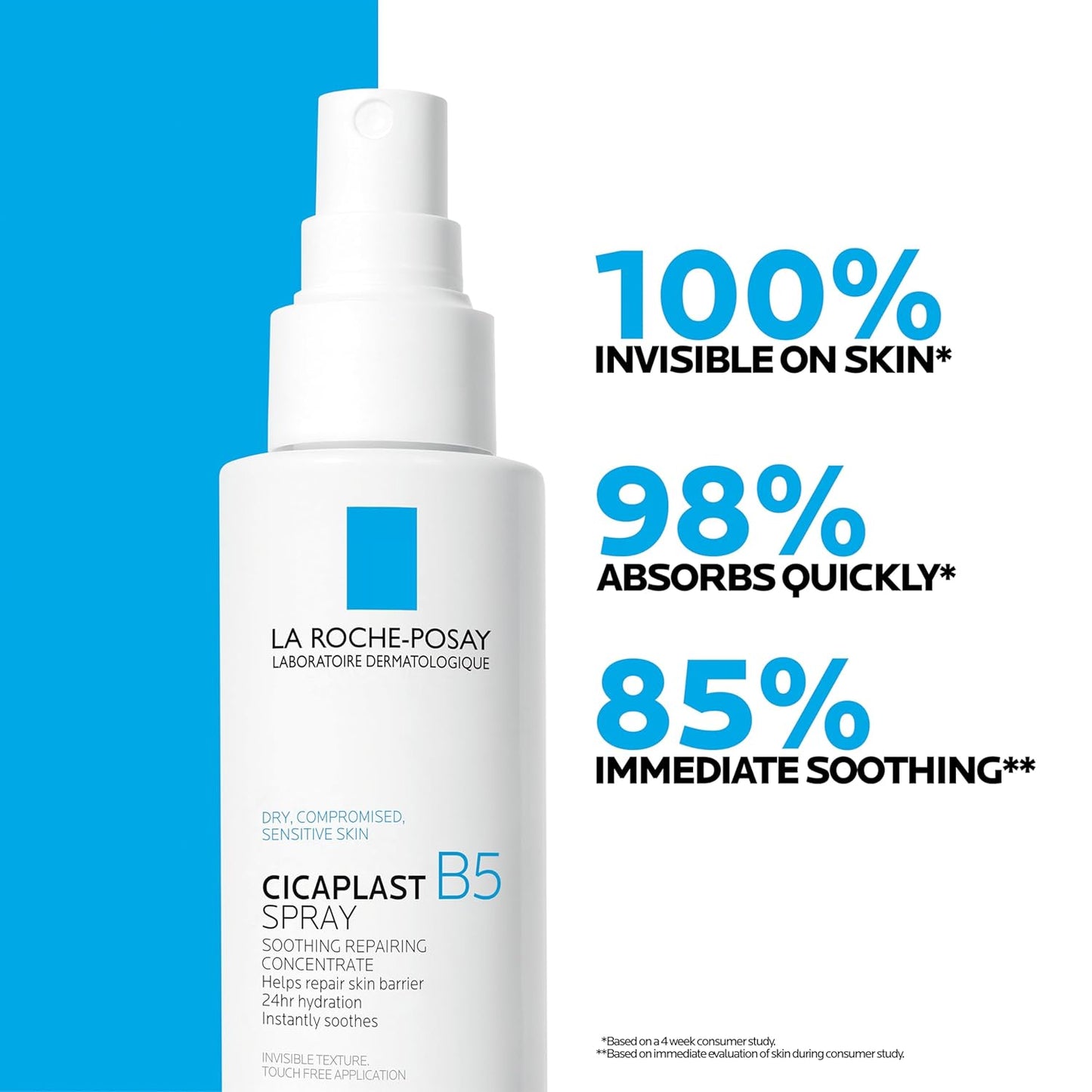 La Roche-Posay Cicaplast B5 Spray – Hydrating Face & Body Mist with Vitamin B5 & Madecassoside – Soothes, Repairs & Strengthens Skin Barrier