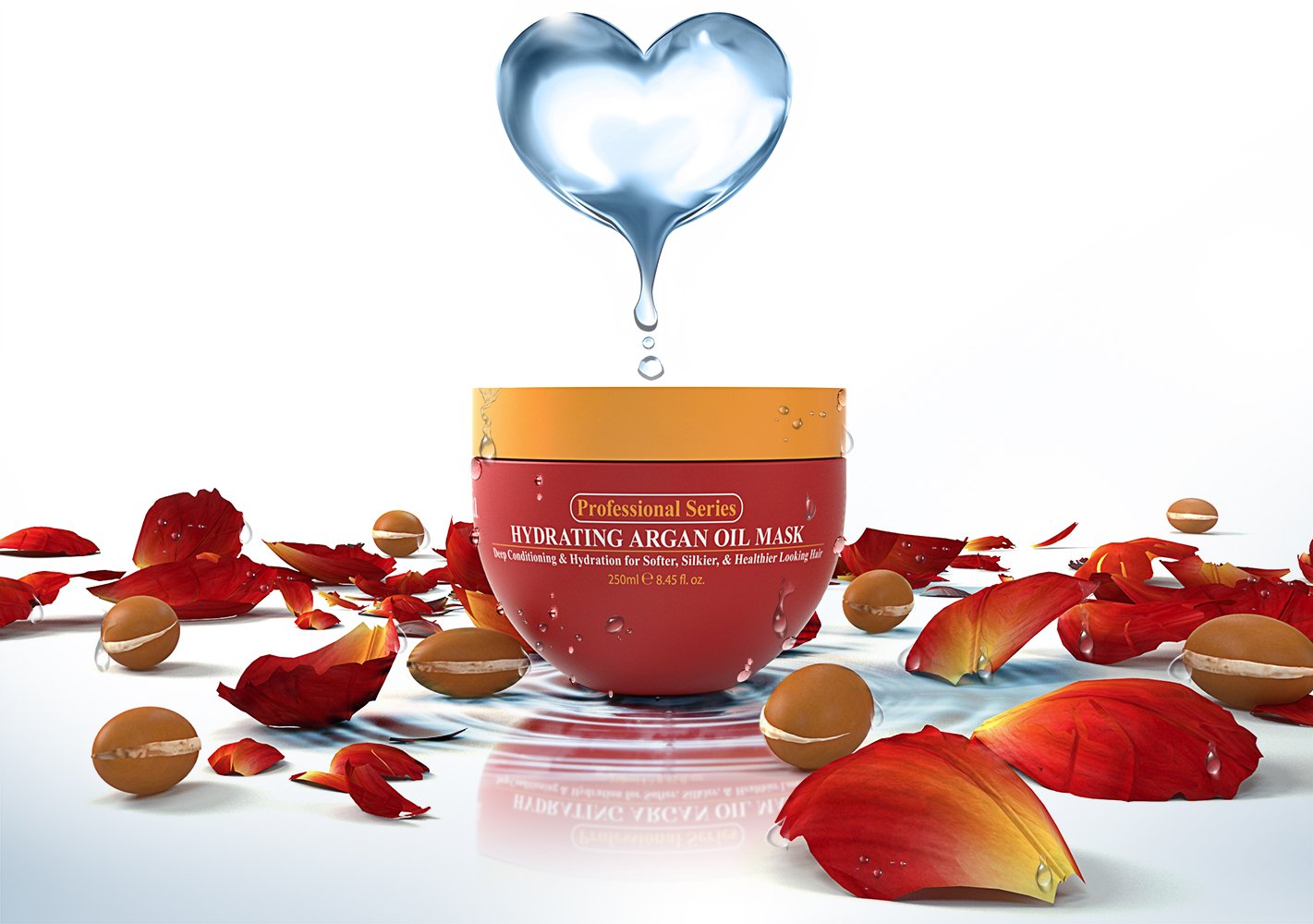 Arvazallia Hydrating Argan Oil Hair Mask & Deep Conditioner – 8.45 oz Jar