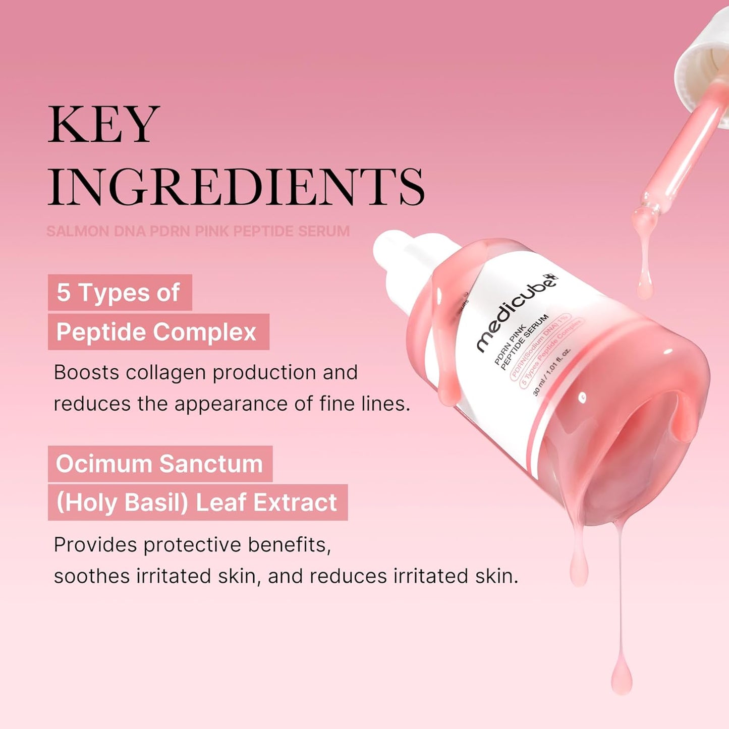 MEDICUBE PDRN Pink Peptide Serum | Skin Brightening & Firming Care