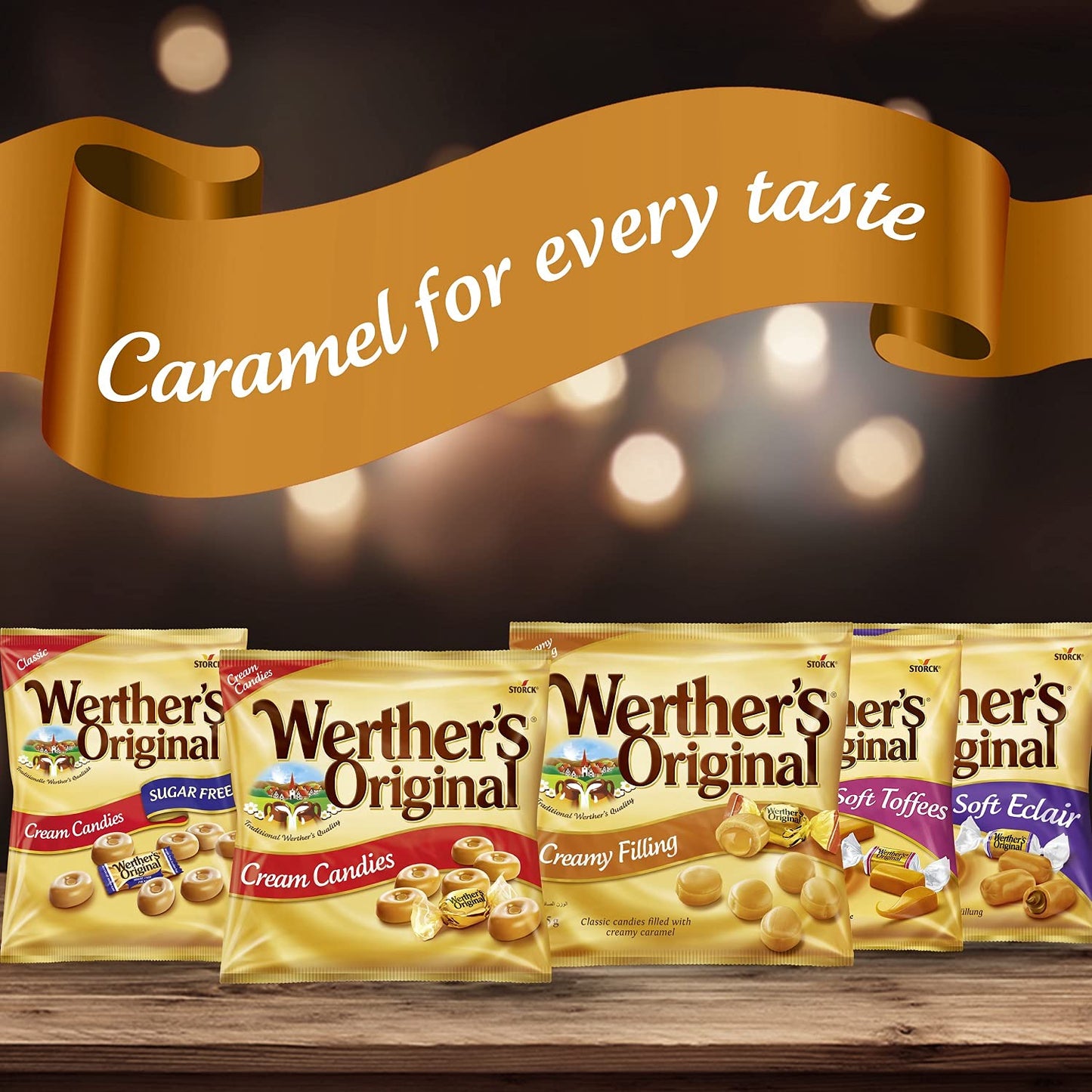 Werther’s Original Caramel Creme Candies – Smooth & Creamy Butter Caramel Toffees, 125g (Imported from Germany)