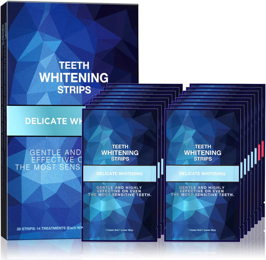 Teeth Whitening Strips – 28 Strips (14 Treatments) | Mint Flavor | Safe & Effective Whitening