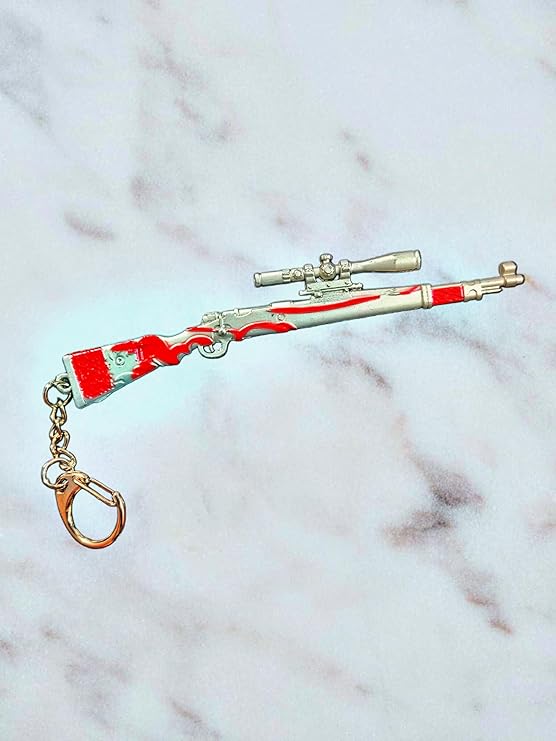 Kar98 Rifle Gun Keychain – 12cm Premium Metal PUBG Key Ring for Gamers & Collectors (Limited Edition)