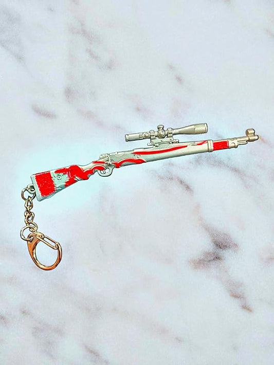 Kar98 Rifle Gun Keychain – 12cm Premium Metal PUBG Key Ring for Gamers & Collectors (Limited Edition)