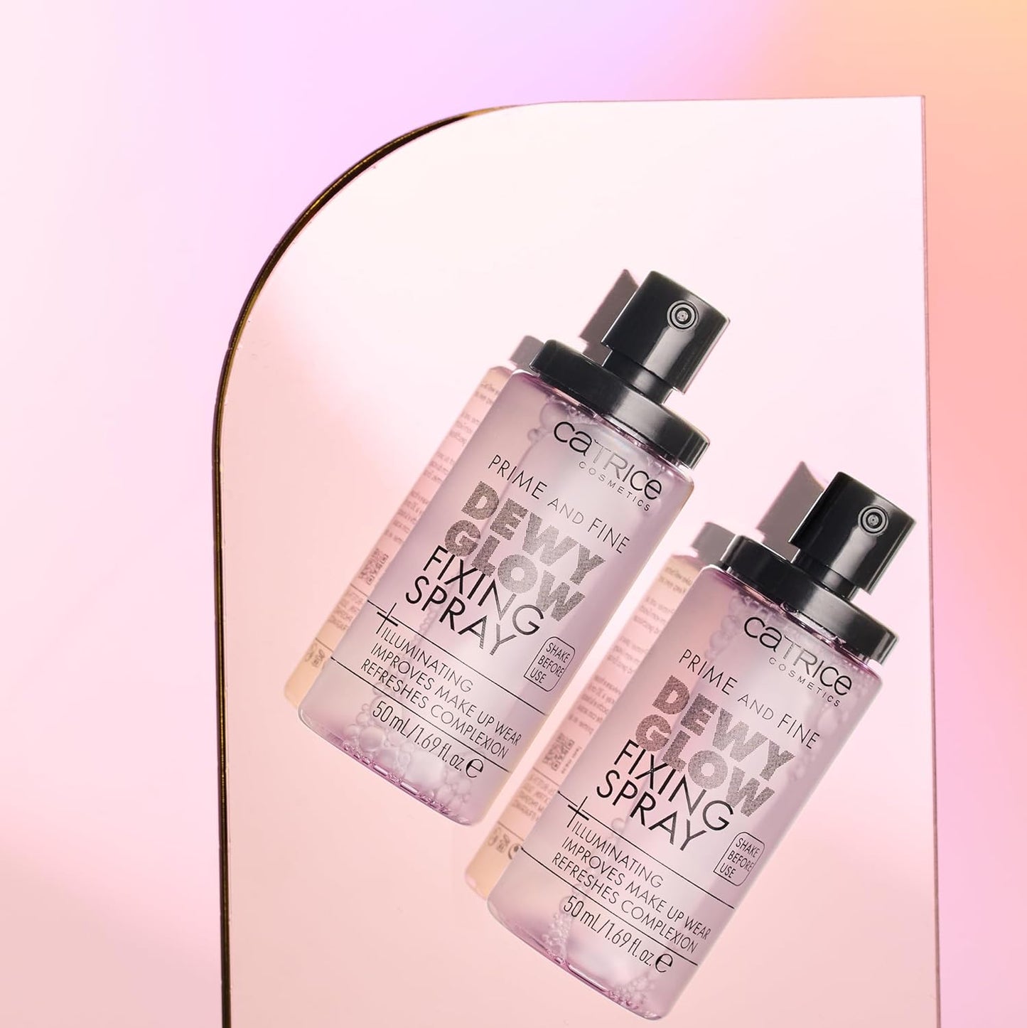 Catrice Prime & Fine Illuminating Dewy Glow Spray – Vegan, Cruelty-Free Fixing Mist, Paraben-Free – 3oz