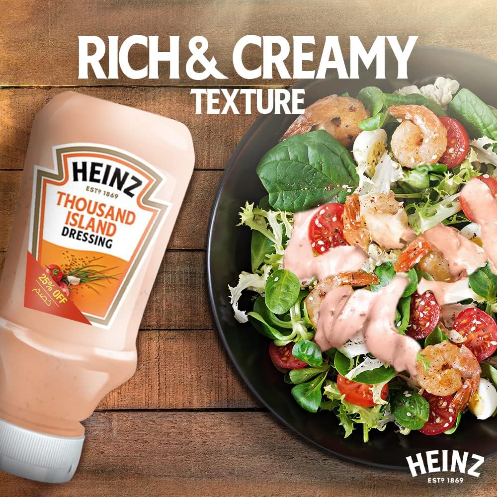 Heinz’s Thousand Island Dressing – Creamy & Tangy Sauce for Salads, Wraps & Sandwiches – 400ml Imported