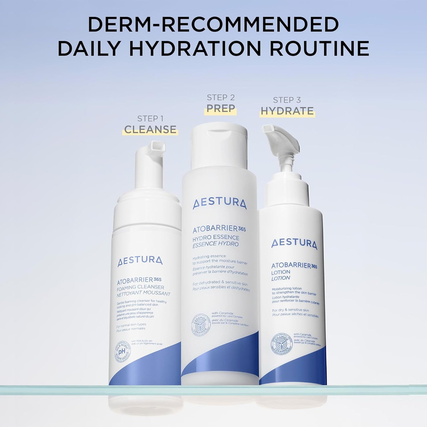AESTURA ATOBARRIER365 Face Moisturizer | Lightweight Korean Cream with Ceramides, Niacinamide & Vitamin E | Hydrating Barrier Repair for Dry, Normal & Sensitive Skin (90ml)