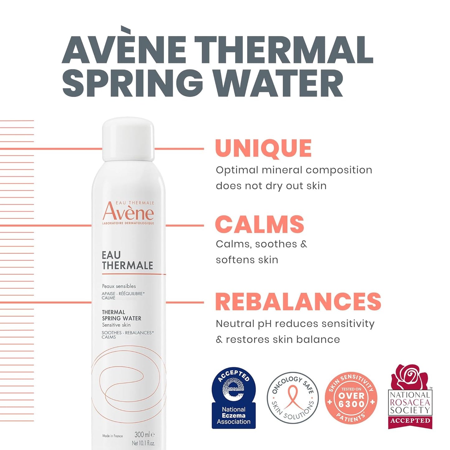Avène Thermal Spring Water Facial Mist – Soothing & Calming Spray for Sensitive Skin, 300ml