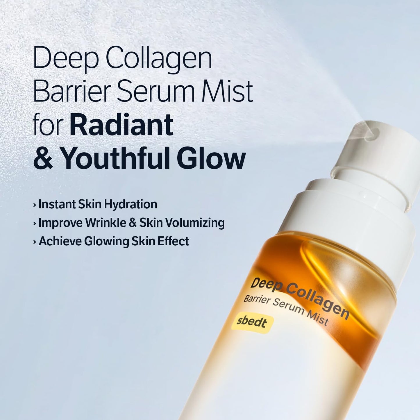 SUNGBOON EDITOR Deep Collagen Barrier Serum Mist – 600,000ppm Real Collagen & Multi-Peptides for Hydration, Wrinkle Care & Radiant Skin – Korean Anti-Aging Face Mist – 120ml